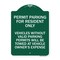 Signmission Parking Permit Permit Parking for Residents Only Vehicles Without Valid Parking Permi, GW-1824-23399 A-DES-GW-1824-23399 - alternate 1
